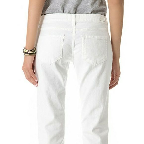 Paige JIMMY JIMMY SKINNY White Distressed Jeans - Picture 3 of 8